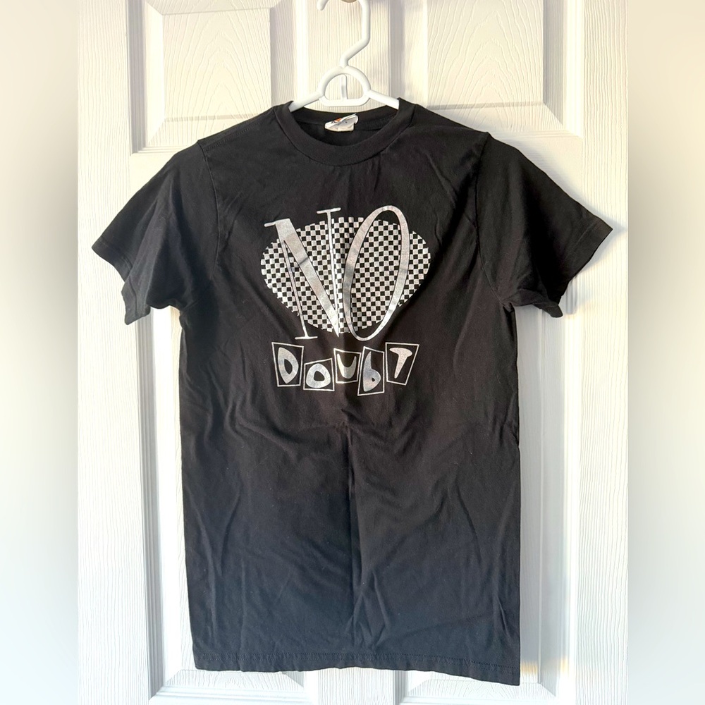 Black Silver Metallic No Doubt Graphic T-Shirt